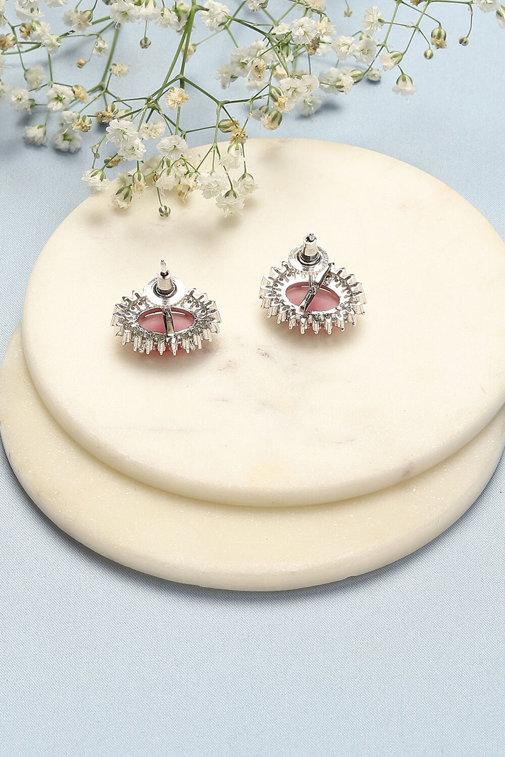 Light Pink Brass Earrings image number 2