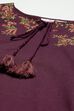 Purple Cotton Blend Asymmetric Kurta Pant 2 Piece Set image number 1
