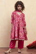 Coral Pink Polyester Flared Suit Set image number 6