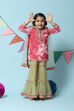 Onion Pink Viscose Straight Kurta Garara Suit Set