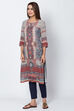 Multicolor Art Silk Straight Printed Kurta image number 2