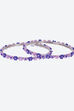 Purple Metal & Beads Bangles image number 0