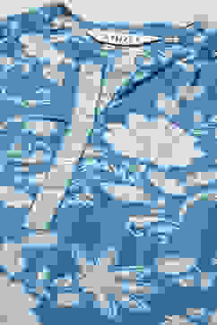 Sky Blue LIVA Straight Printed Kurta image number 5