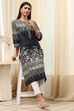 Black Cotton Straight Kurta image number 0
