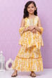 Yellow Cotton Garara Kurta Sharara Suit Set