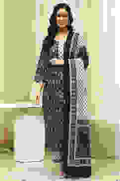 Assorted Cotton Hand Block Print Unstitched Suit Set image number 7