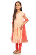 Peach Cotton Anarkali Kurta Churidar Suit Set image number 2