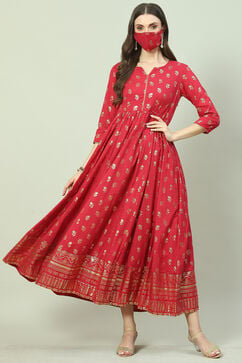 Cherry Red Cotton Dress image number 5