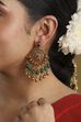 Green Gold Plated Brass Drop & Dangler Earrings image number 4