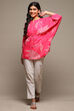 Blue LIVA Straight Printed Top image number 0