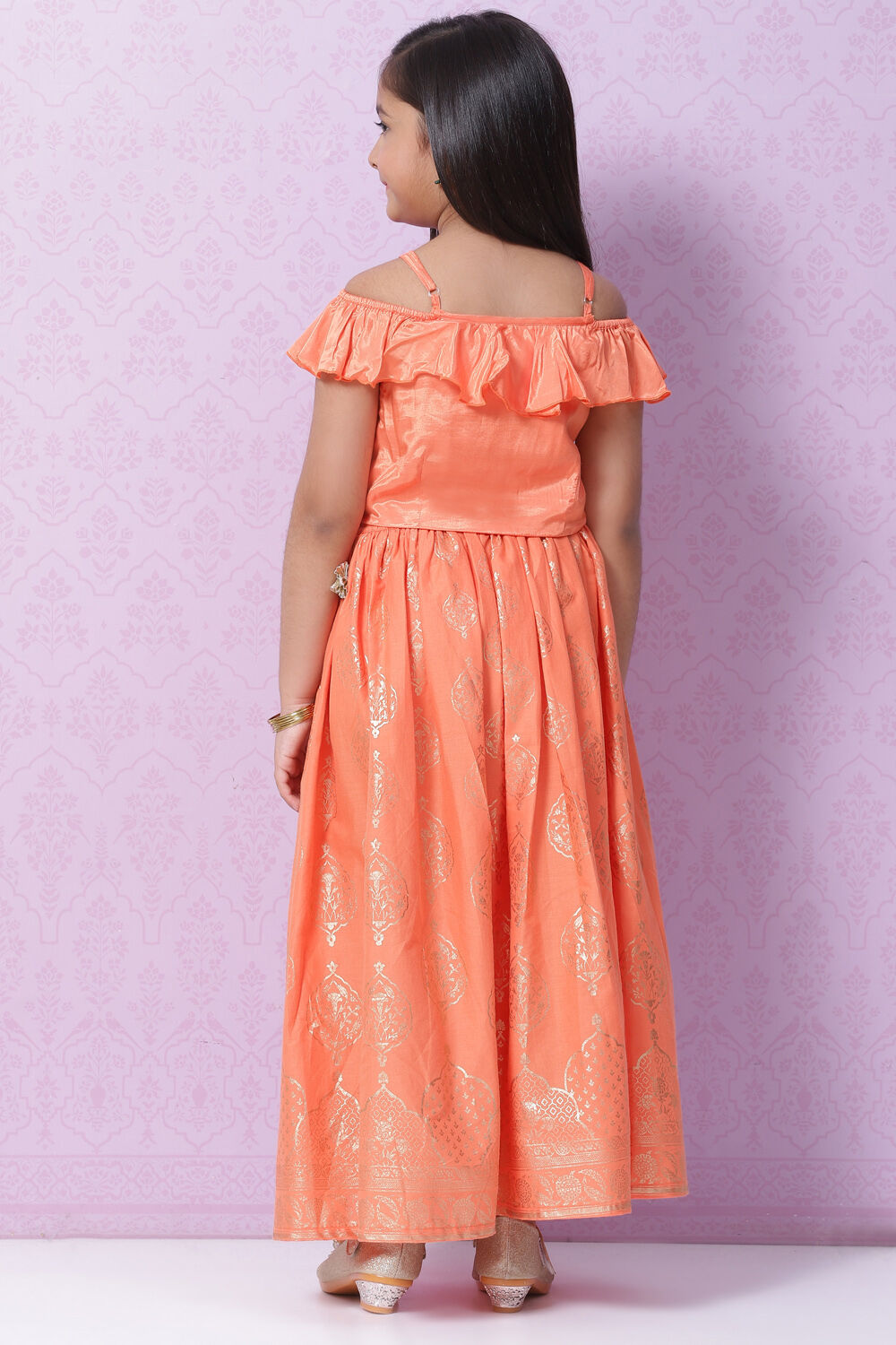 Berry Red Viscose Lehenga Set image number 4