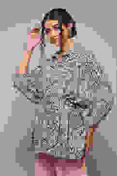 Grey LIVA Printed Top image number 2