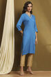 Mustard Yellow Solid Straight Kurta image number 4