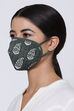 Green Cotton Flax Printed Face Mask image number 2