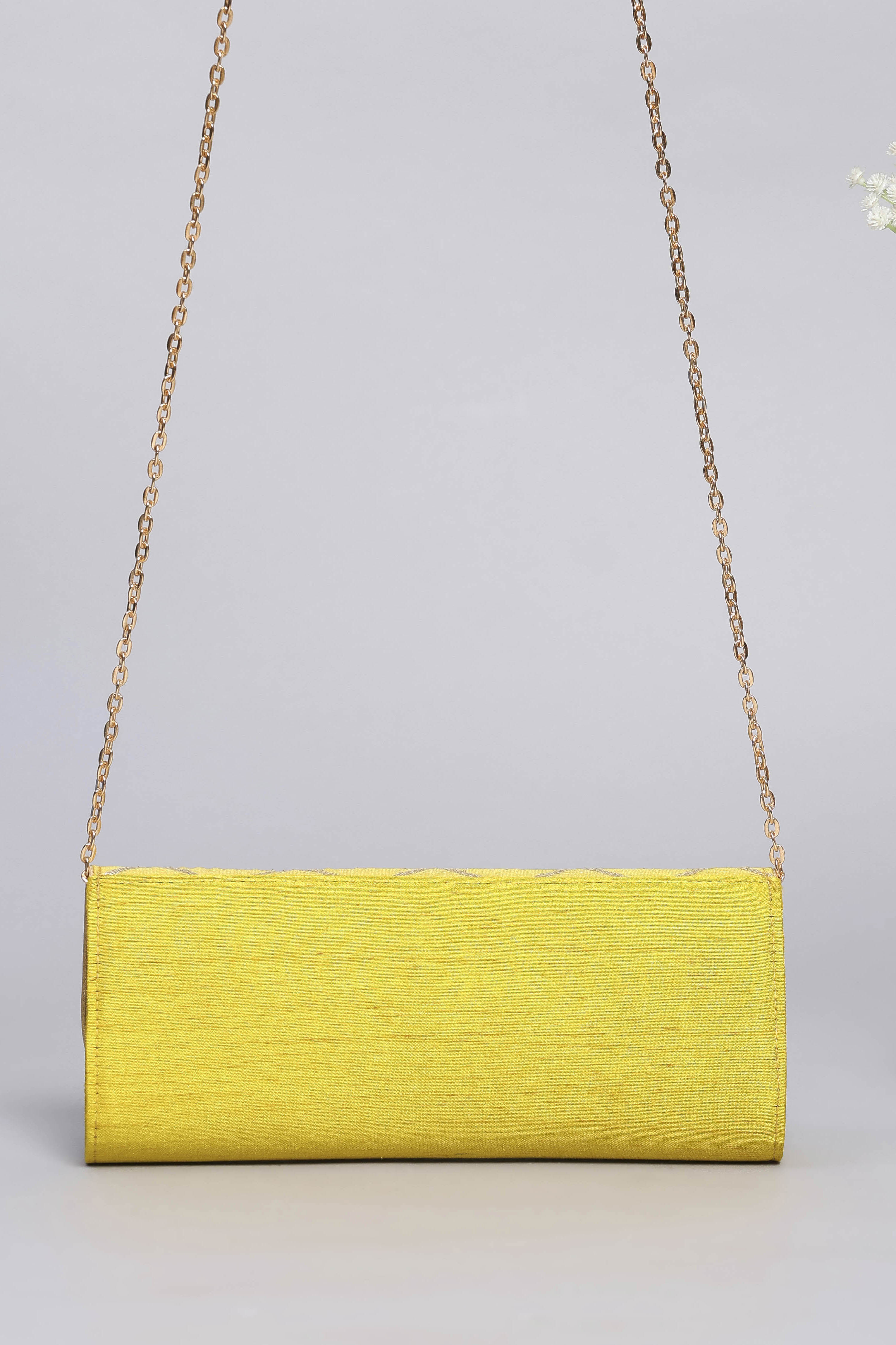 Yellow Polycotton Handbag image number 5