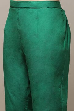 Green Cotton Handloom Unstitched Suit Set image number 3