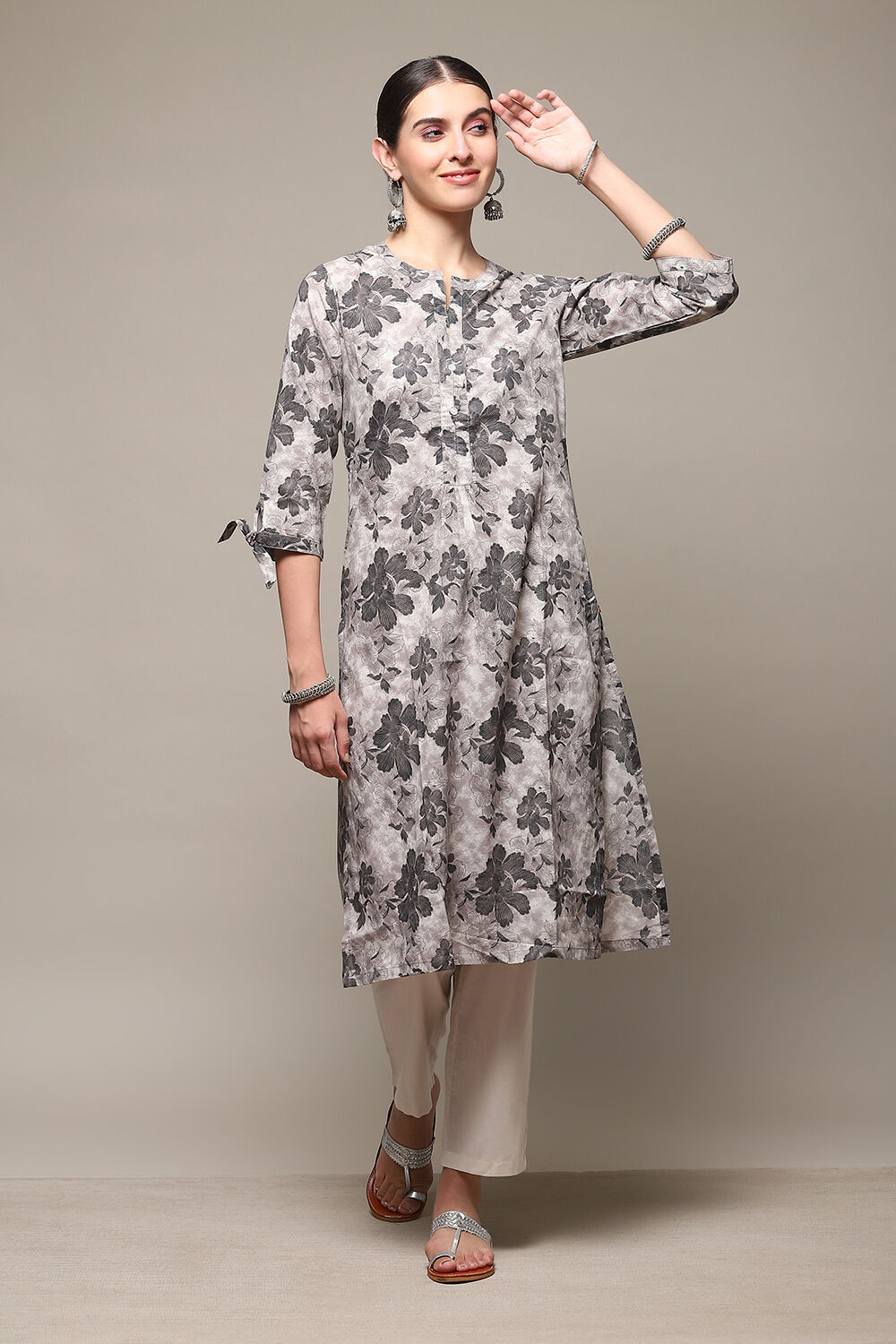 Brick Cotton Straight Kurta Pants Set image number 0