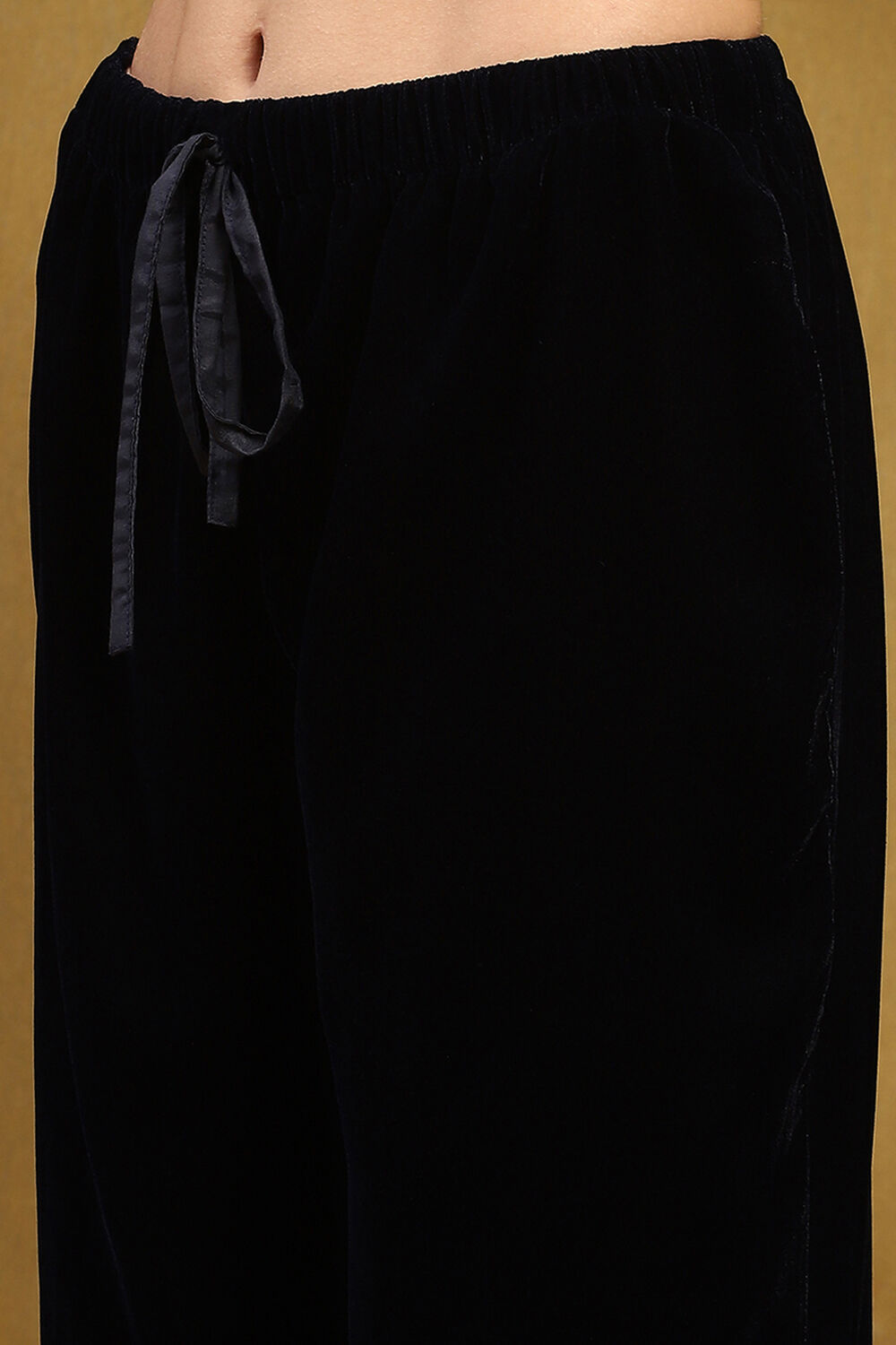 Navy Polyester Straight Suit Set image number 2