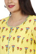 Off White Cotton Kalidar Printed Kurta image number 1