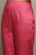 Pink Printed Straight Kurta & Pants Suit Set image number 2
