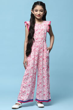 Pink Rayon Straight Jumpsuit image number 0