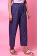 Navy Cotton Palazzo Pants image number 2