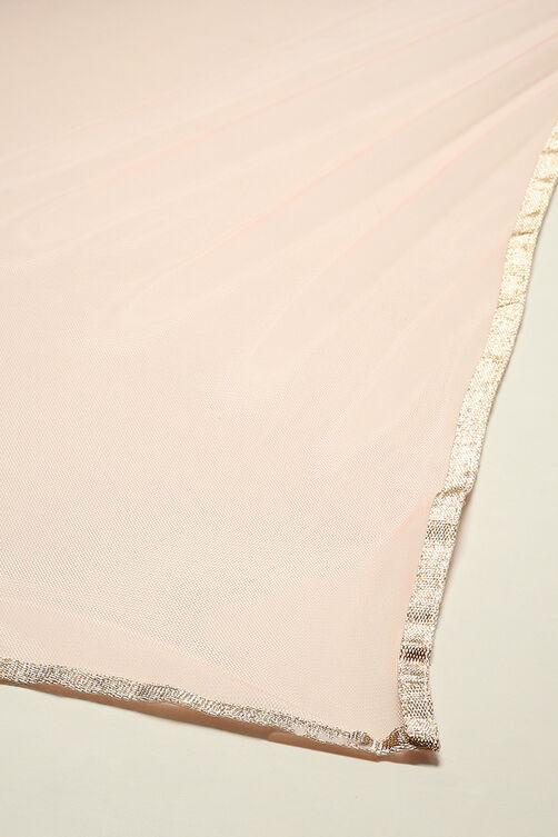 Blush Pink Cotton Blend Straight Kurta Pant Suit Set image number 3