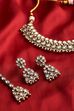 Silver Toned Gold Plated Alloy Studded Necklace Set image number 4
