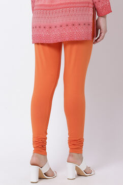 Orange Cotton Lycra Churidar image number 0