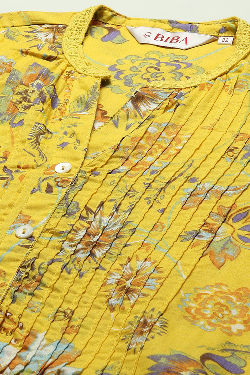 Off White Cotton Straight Kurti image number 1