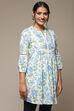 Yellow Cotton Printed Kurti image number 3
