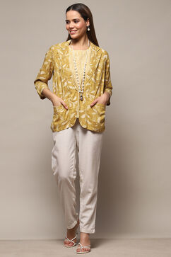 Ochre Rayon Straight Jacket image number 0