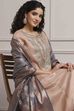 Blush Peach Cotton Kalidar Dyed Suit Set image number 6
