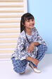 Blue Cotton Indie Mickey Printed Top And Pant Set image number 4