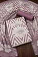Purple Linen Contemporary Print Unstitched Suit Set image number 1