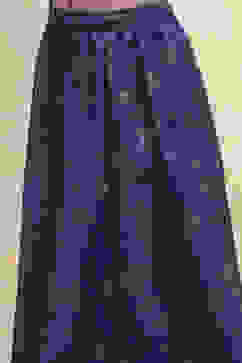 Navy Blue Printed Peplum Lehenga Set image number 2