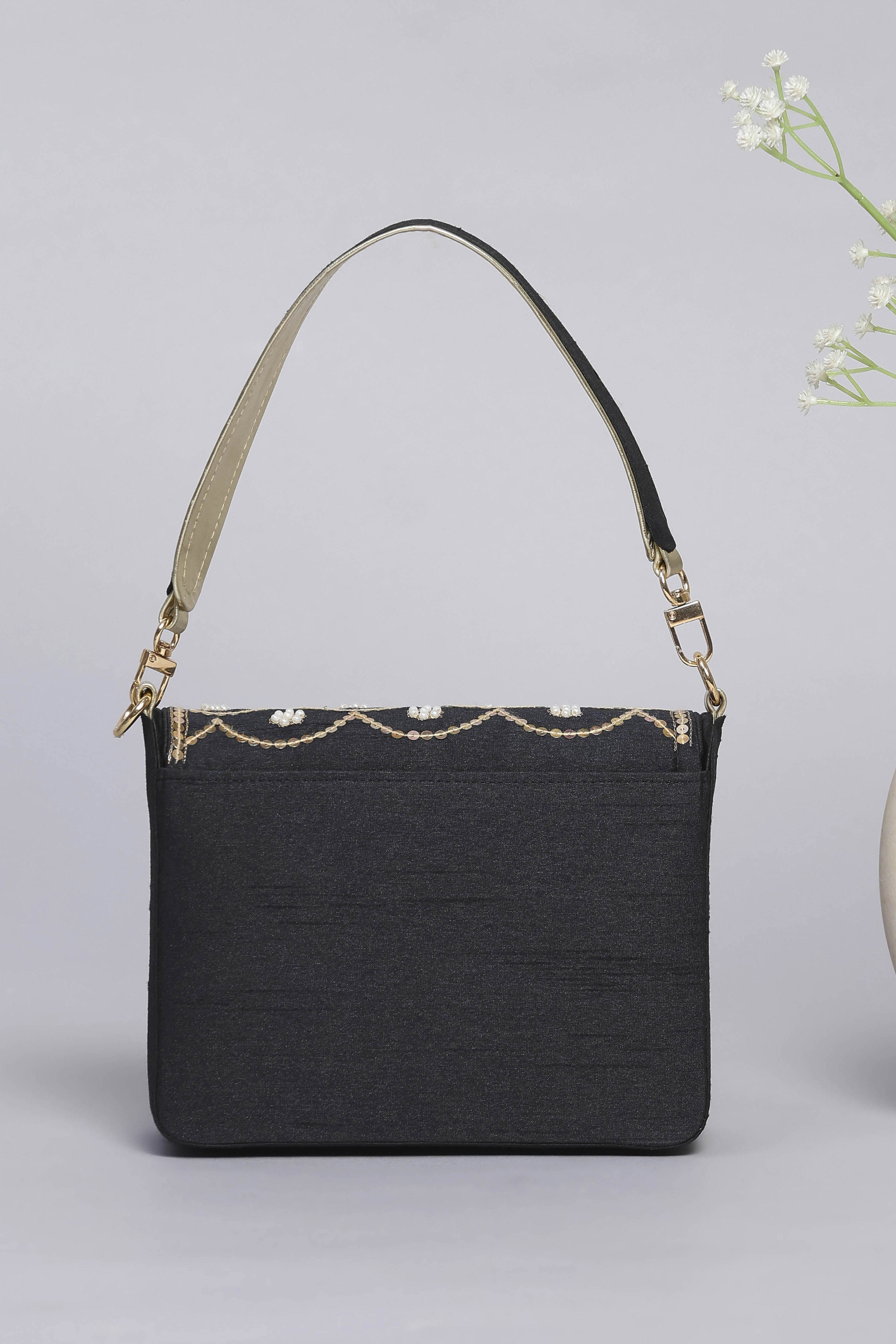 Black Polycotton Clutch image number 5