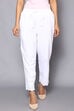 White Cotton Ankle Length Pants image number 0
