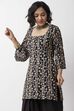 Black Cotton Printed Short Kurti image number 3