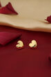Gold Plated Brass Heart Shaped Stud Earrings image number 0