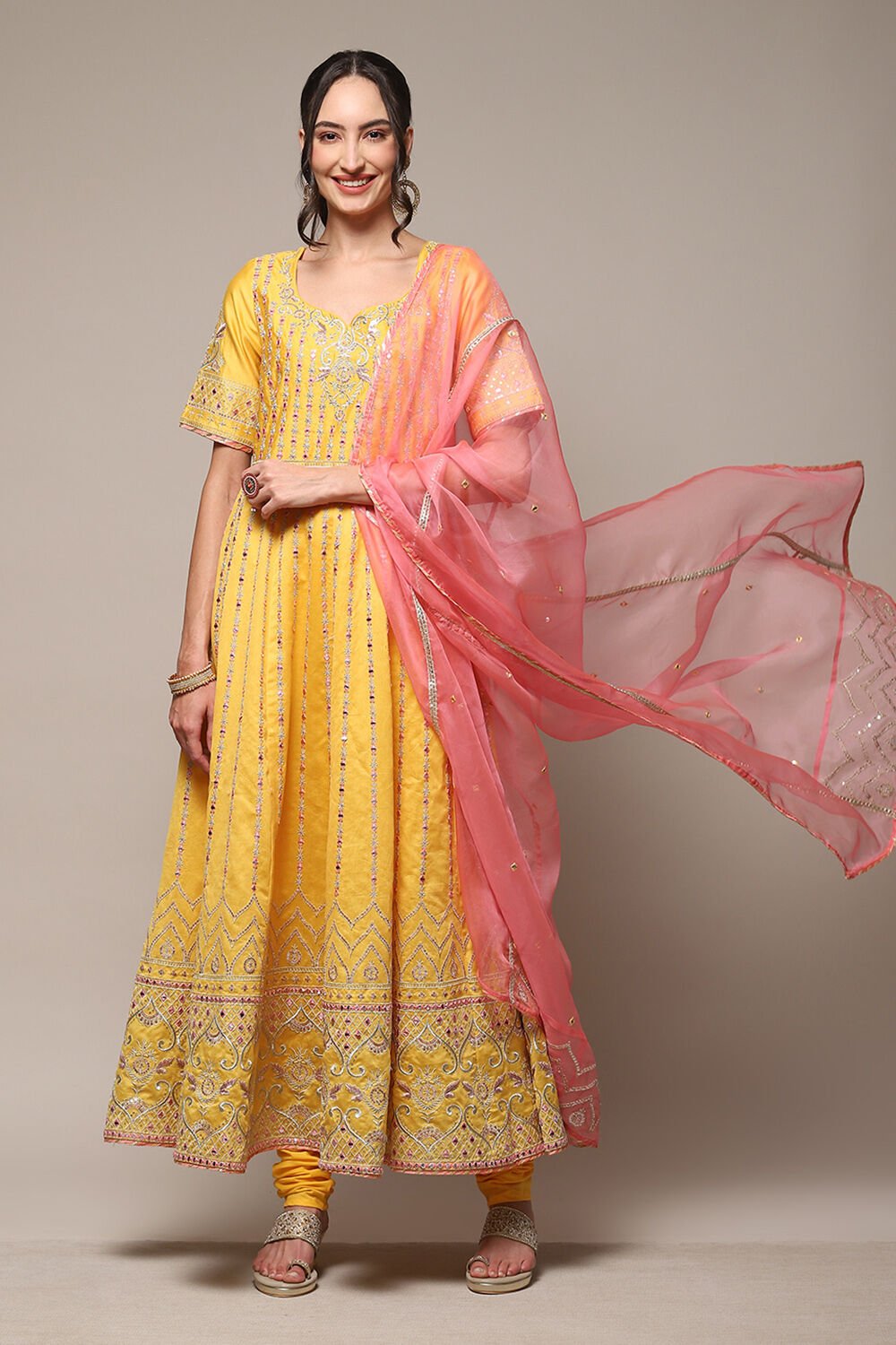 Biba yellow shop anarkali