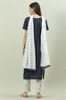 Blue Cotton Power Loom Unstitched Suit Set image number 4