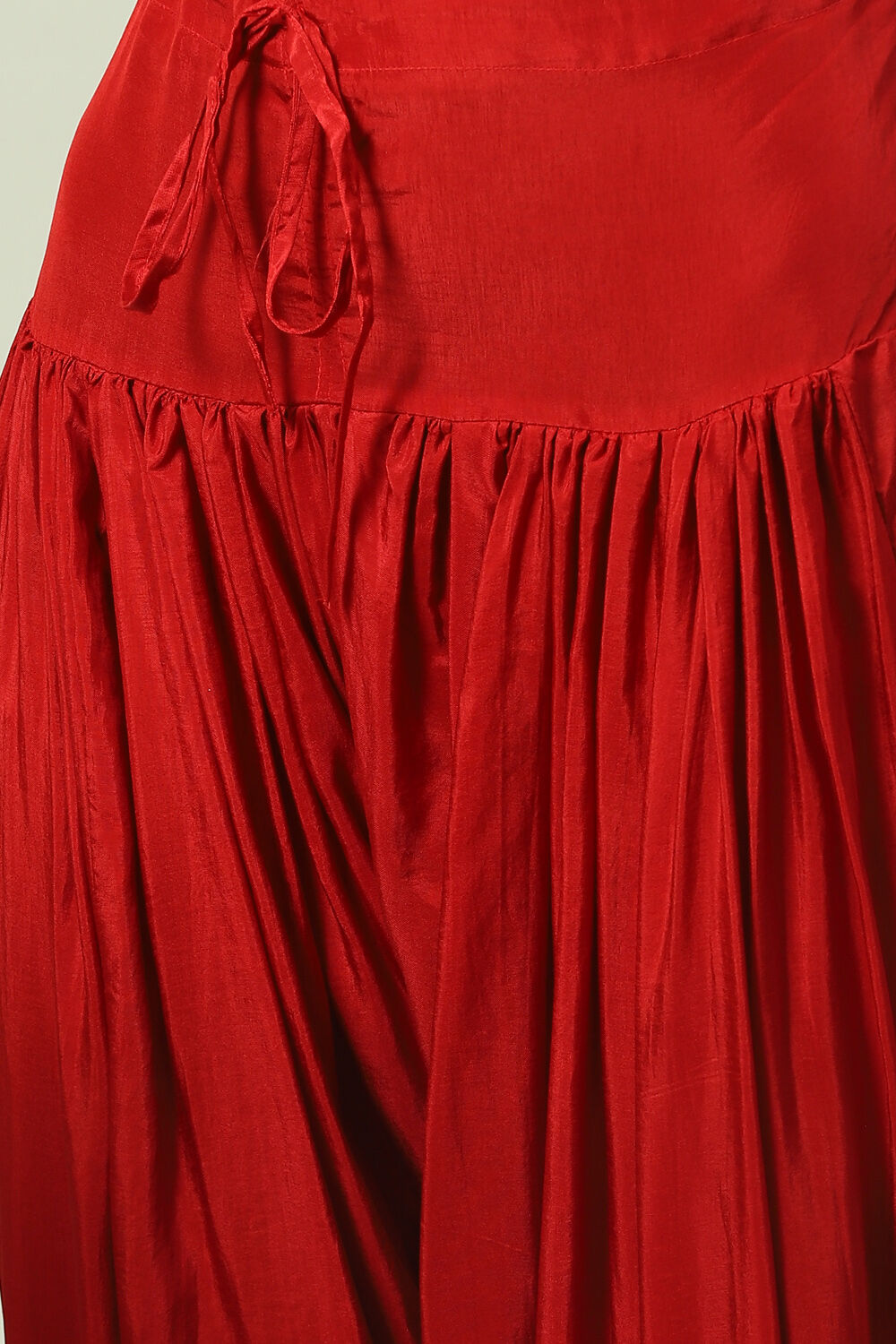 Red LIVA Straight Kurta Salwar Kurta Salwar Suit Set image number 2