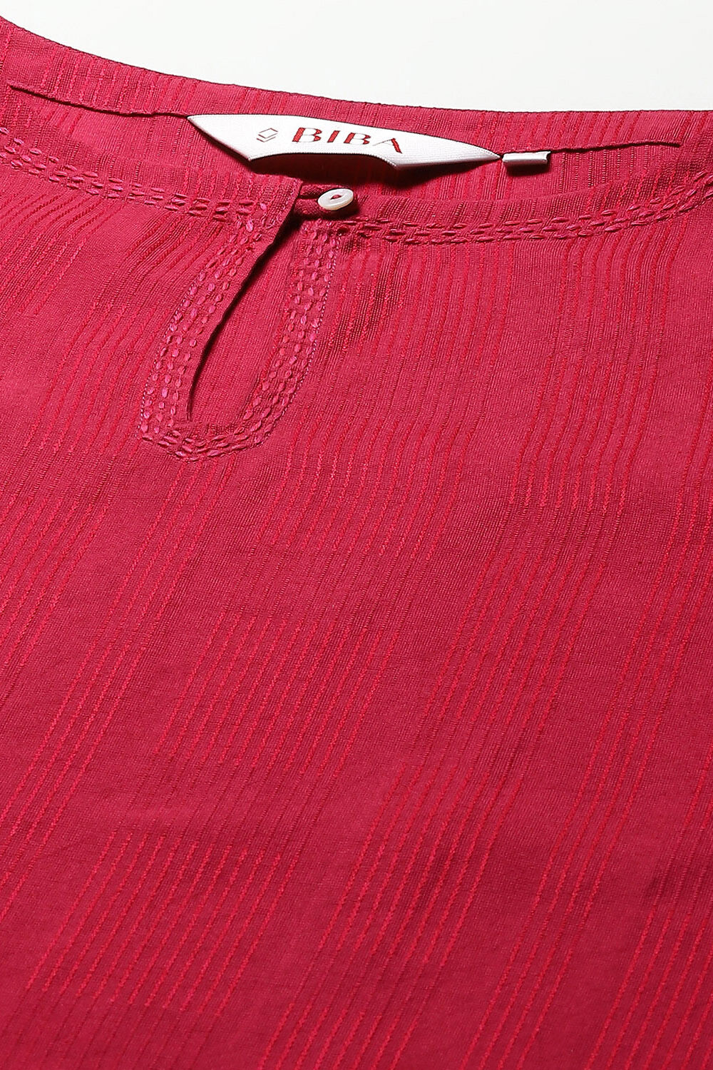 Berry Poly Viscose Straight Yarndyed Kurta image number 1