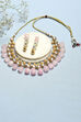 Light Pink Brass Necklace Set