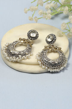 Off White Brass Chaandbali image number 0