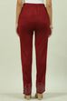Deep Red Acrylic Pants image number 4