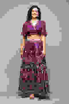Pink & Purple Polyester Printed 2 Piece Set image number 6