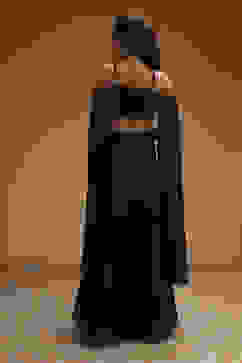 Black Art Silk Regular Lehenga Set image number 6