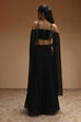 Black Art Silk Regular Lehenga Set image number 6